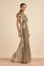 Millie Sequin Bow Gown