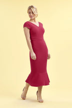 Katya Cap Sleeve Midi Dress