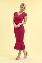Katya Cap Sleeve Midi Dress