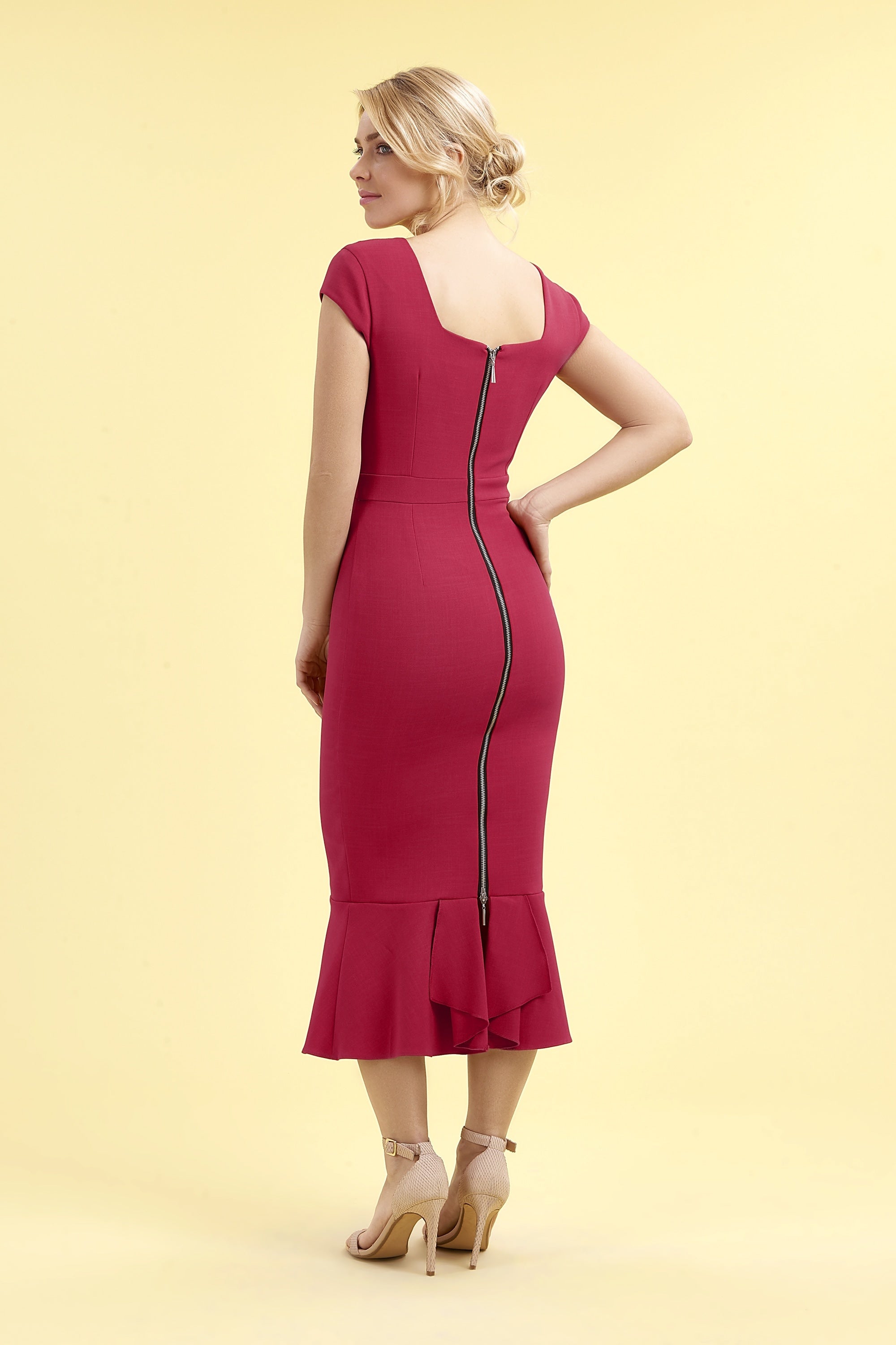 Katya Cap Sleeve Midi Dress