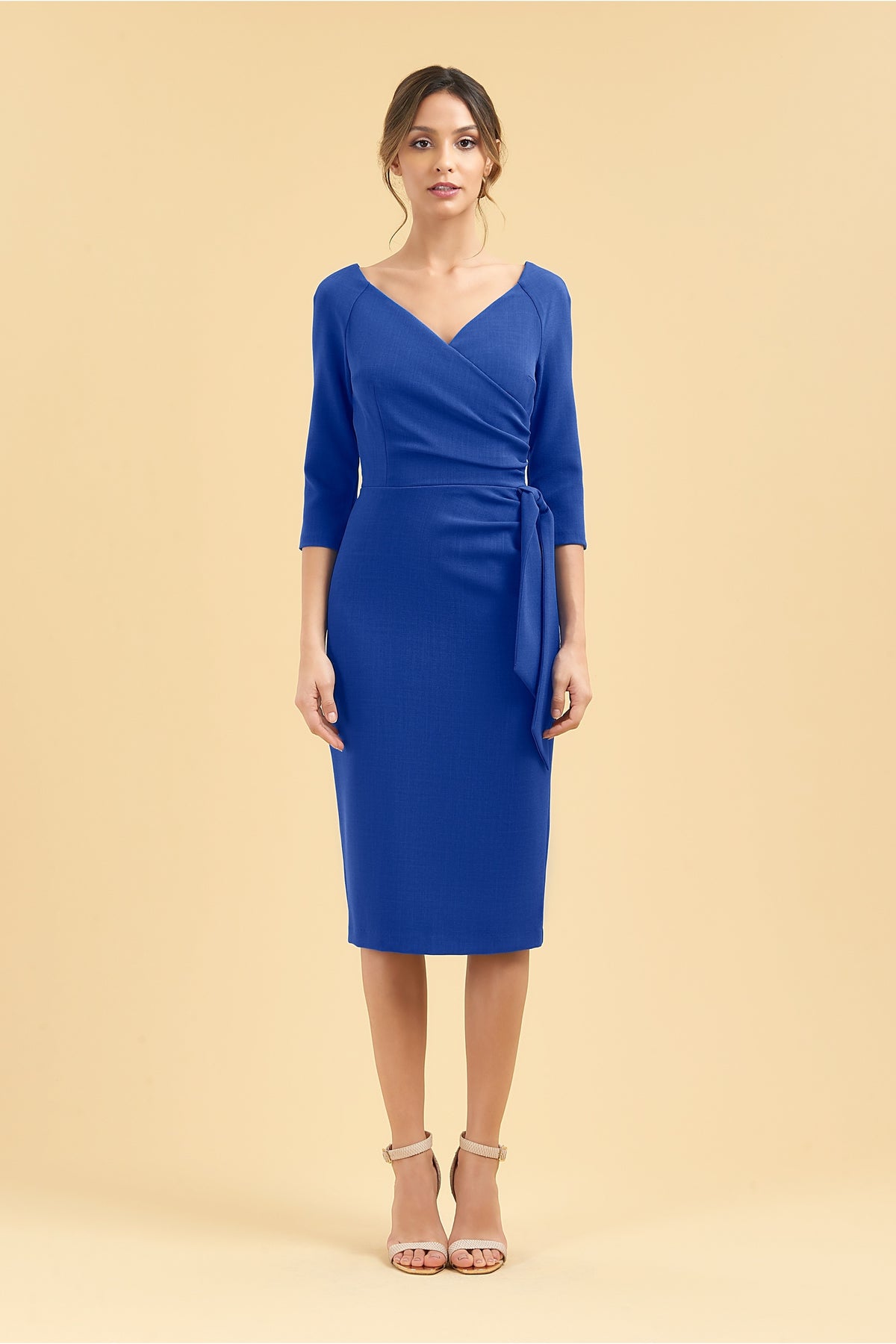 Hourglass 3/4 Sleeve Pencil Dress