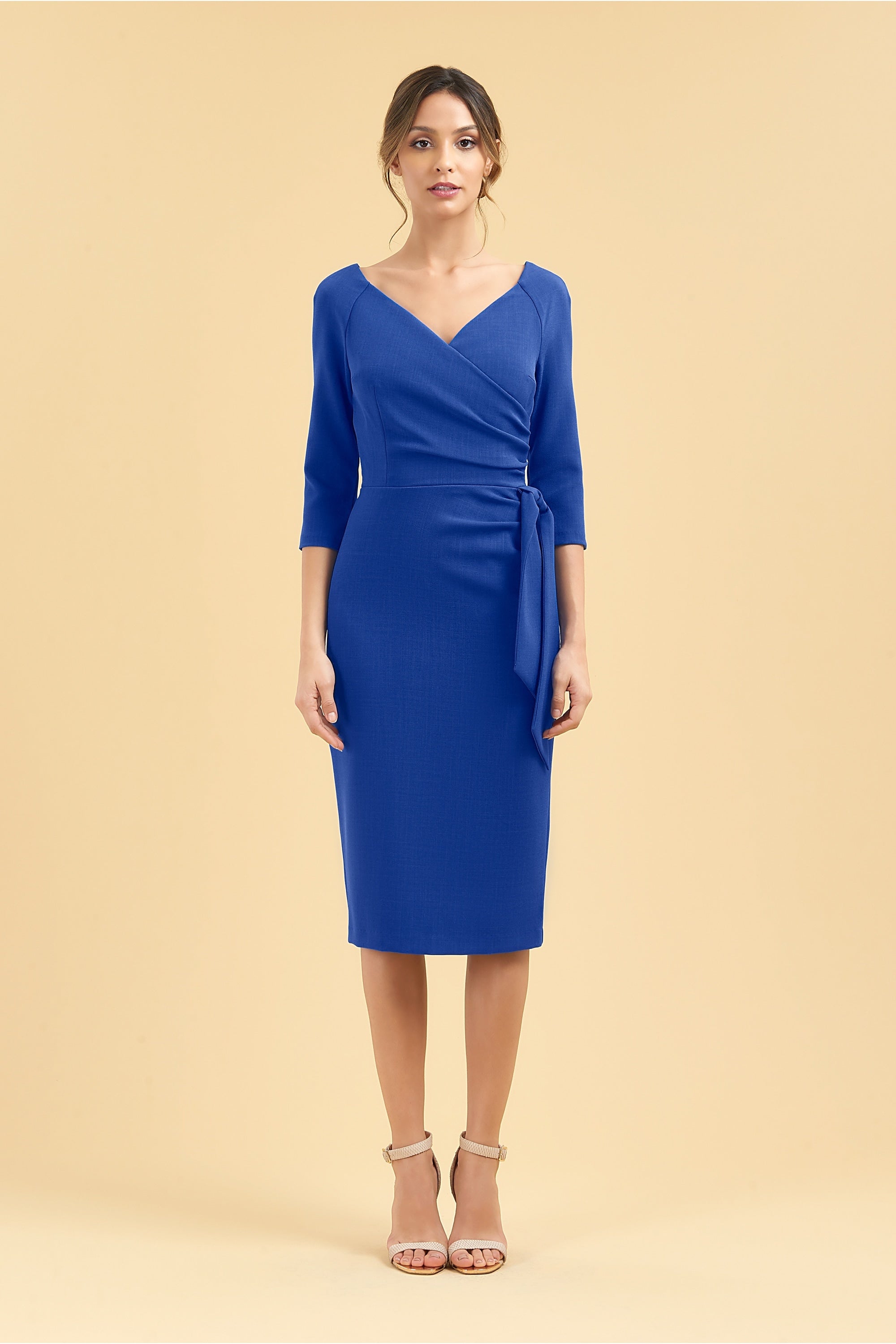 Hourglass 3/4 Sleeve Pencil Dress