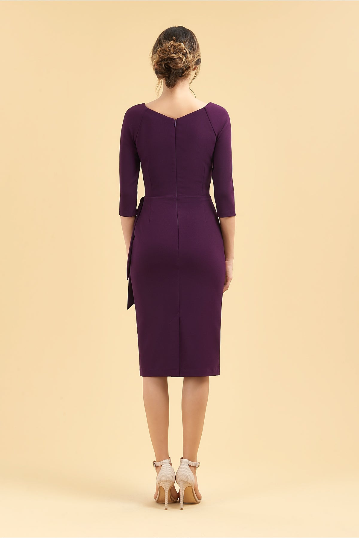 Hourglass 3/4 Sleeve Pencil Dress