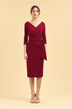 Hourglass 3/4 Sleeve Pencil Dress