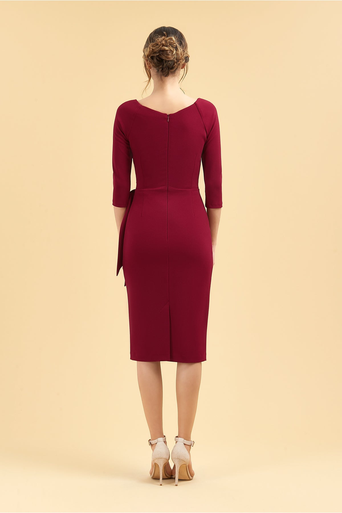 Hourglass 3/4 Sleeve Pencil Dress