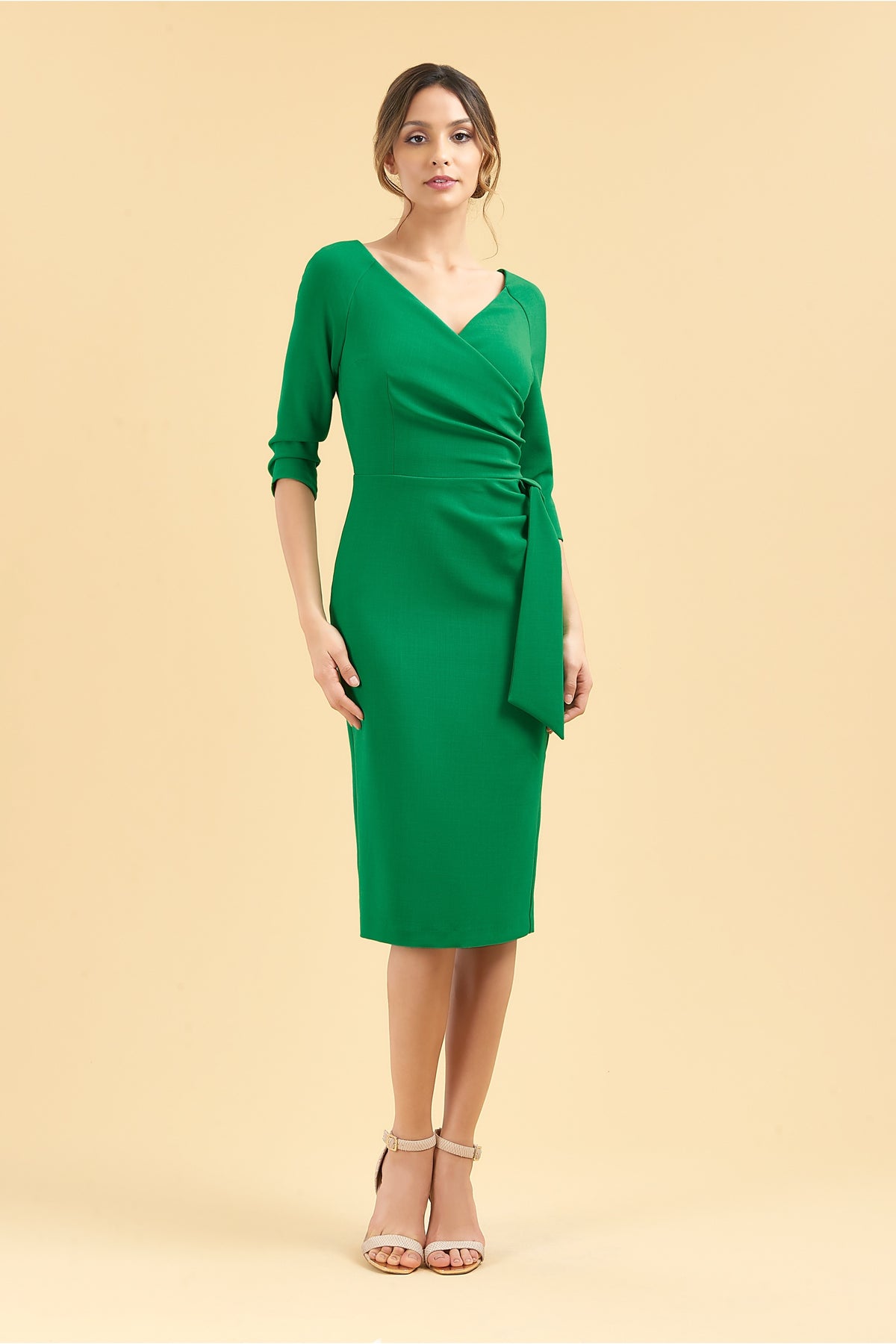 Hourglass 3/4 Sleeve Pencil Dress