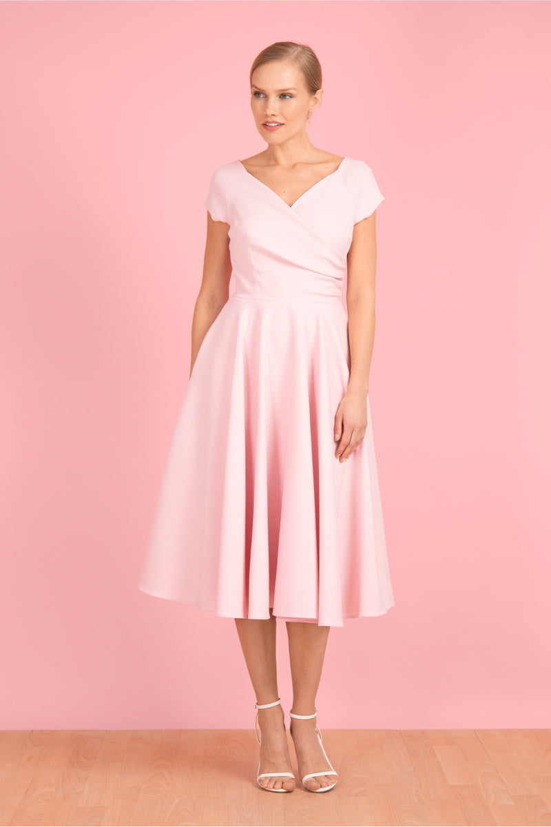 Hourglass Swing Dress - Pale Pink