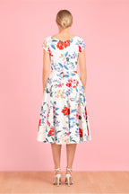 Hourglass Hibiscus Swing Dress