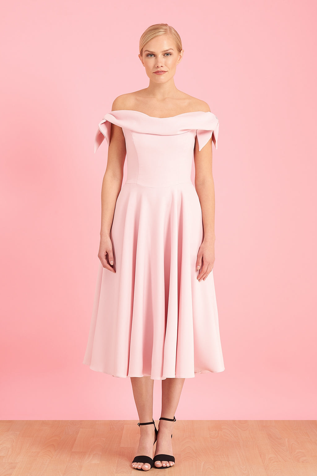 Tilly Off The Shoulder Bow Midi Dress