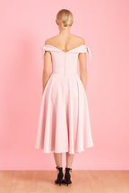 Tilly Off The Shoulder Bow Midi Dress