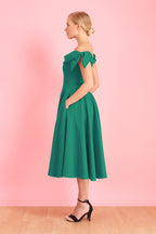 Tilly Off The Shoulder Bow Midi Dress
