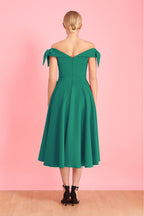 Tilly Off The Shoulder Bow Midi Dress