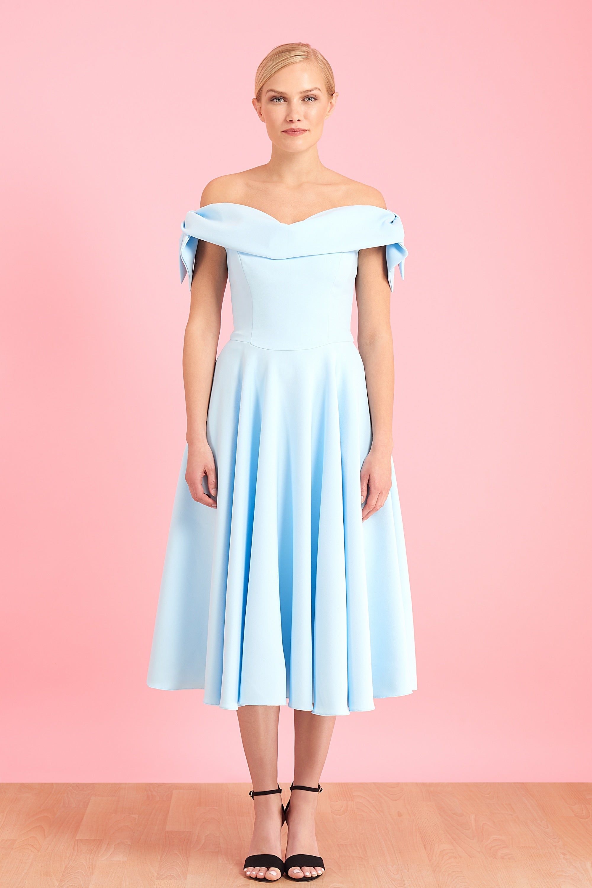 Tilly Off The Shoulder Bow Midi Dress