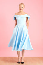 Tilly Off The Shoulder Bow Midi Dress