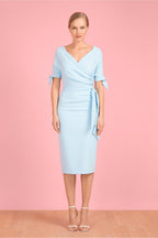 Hourglass Mid Sleeve BOW Pencil Dress