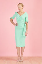 Hourglass Mid Sleeve BOW Pencil Dress