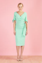 Hourglass Mid Sleeve BOW Pencil Dress