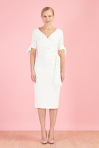 Hourglass Mid Sleeve BOW Pencil Dress