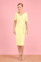 Hourglass Mid Sleeve BOW Pencil Dress