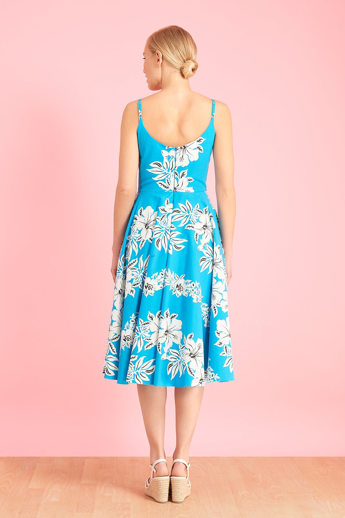 Priscilla Hawaiian Midi Swing Dress