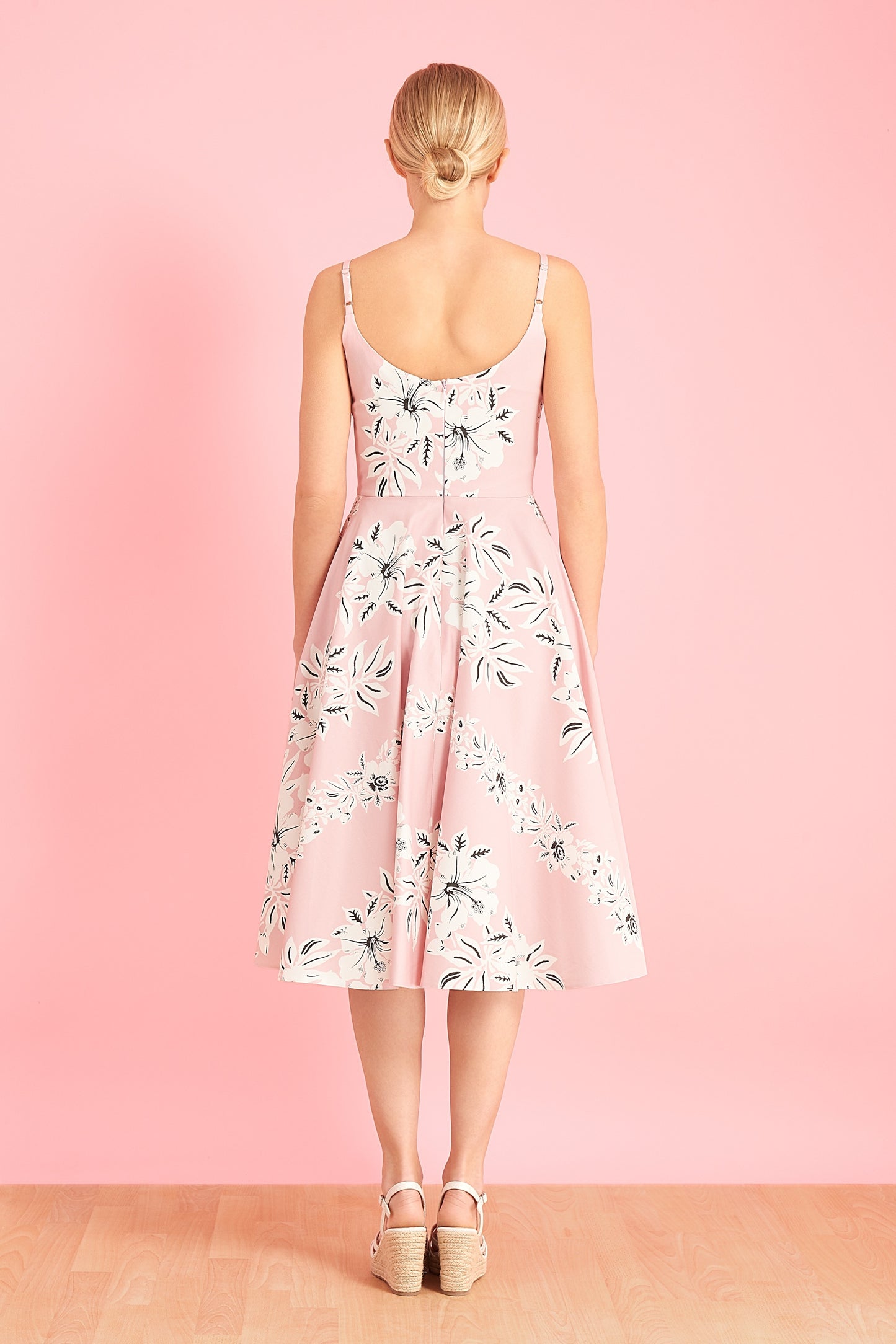 Priscilla Hawaiian Midi Swing Dress