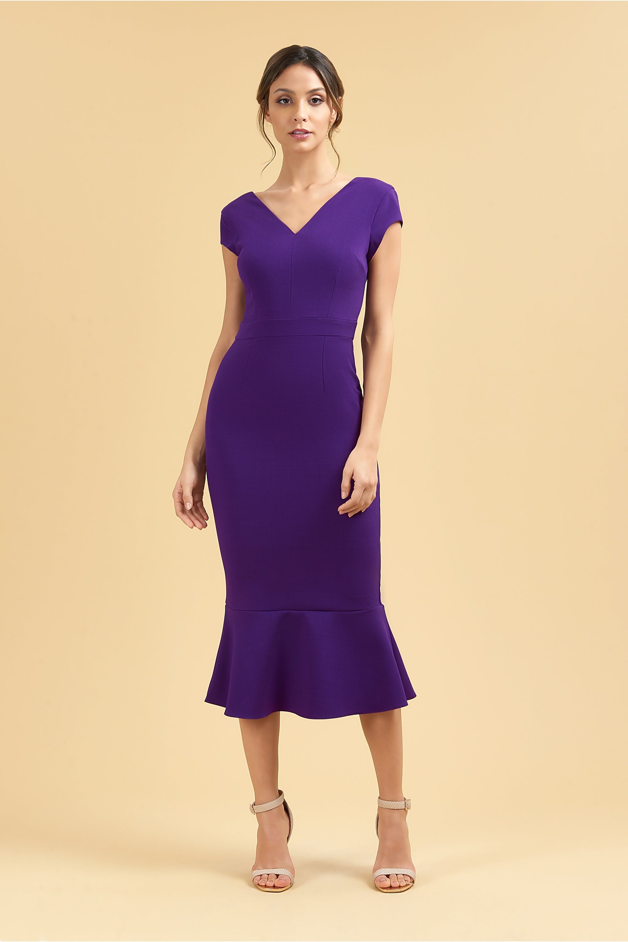 Katya Cap Sleeve Midi Dress