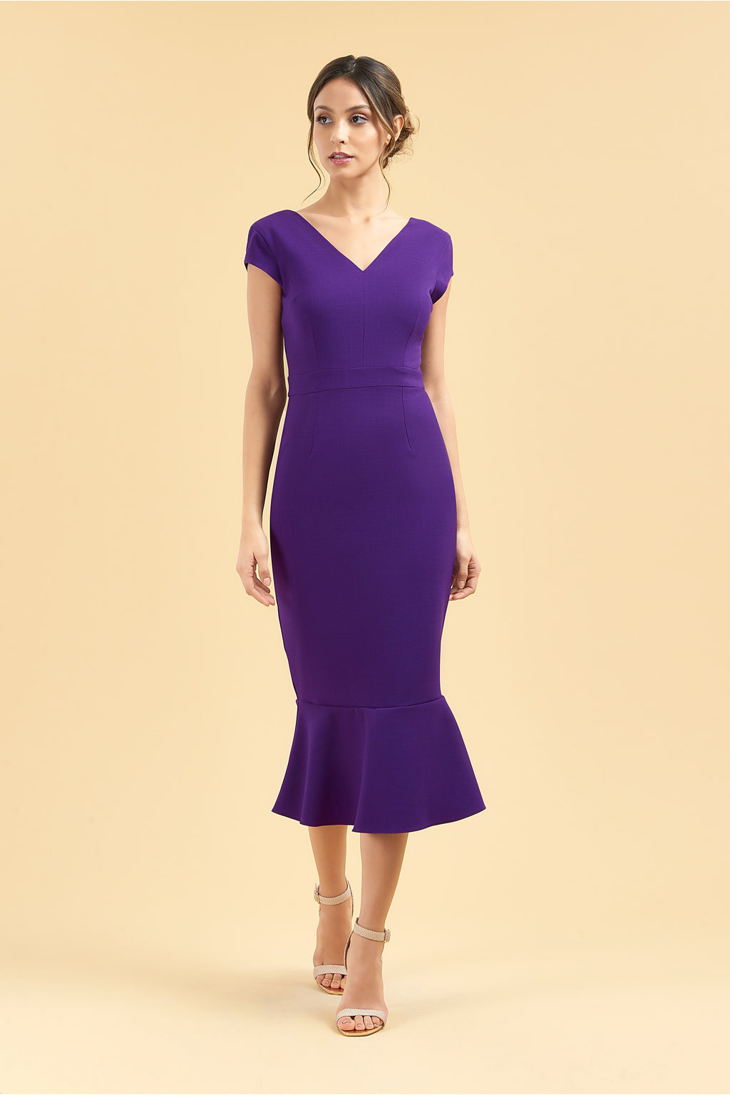 Katya Cap Sleeve Midi Dress