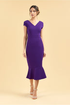 Katya Cap Sleeve Midi Dress