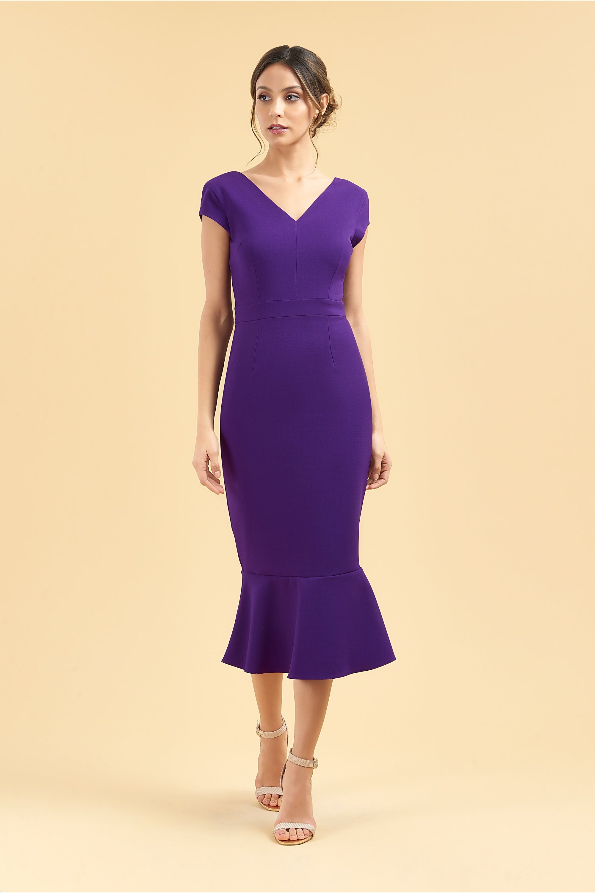 Katya Cap Sleeve Midi Dress