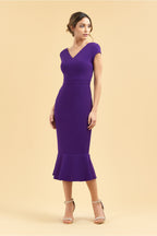 Katya Cap Sleeve Midi Dress