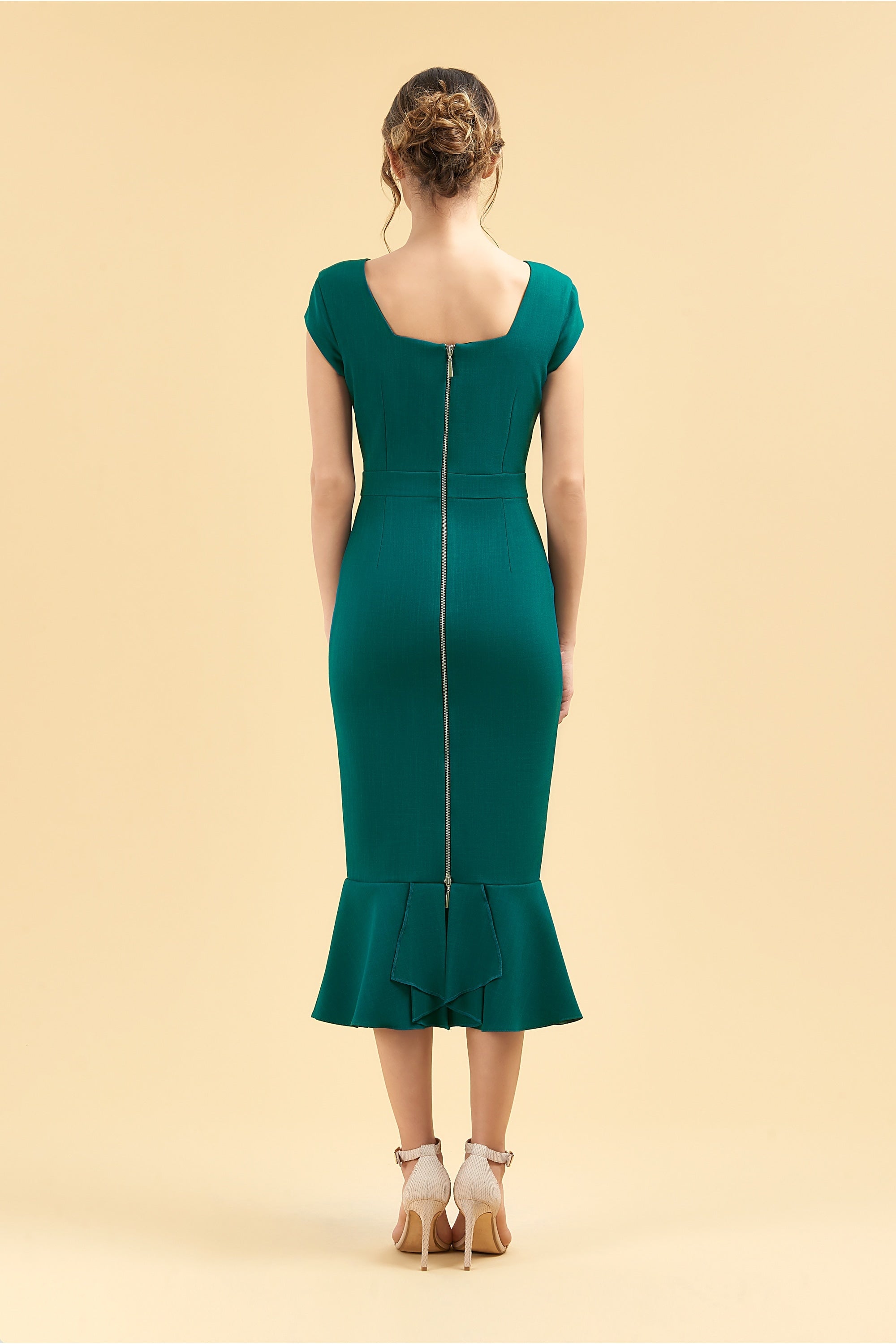 Katya Cap Sleeve Midi Dress