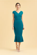 Katya Cap Sleeve Midi Dress