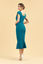 Katya Cap Sleeve Midi Dress