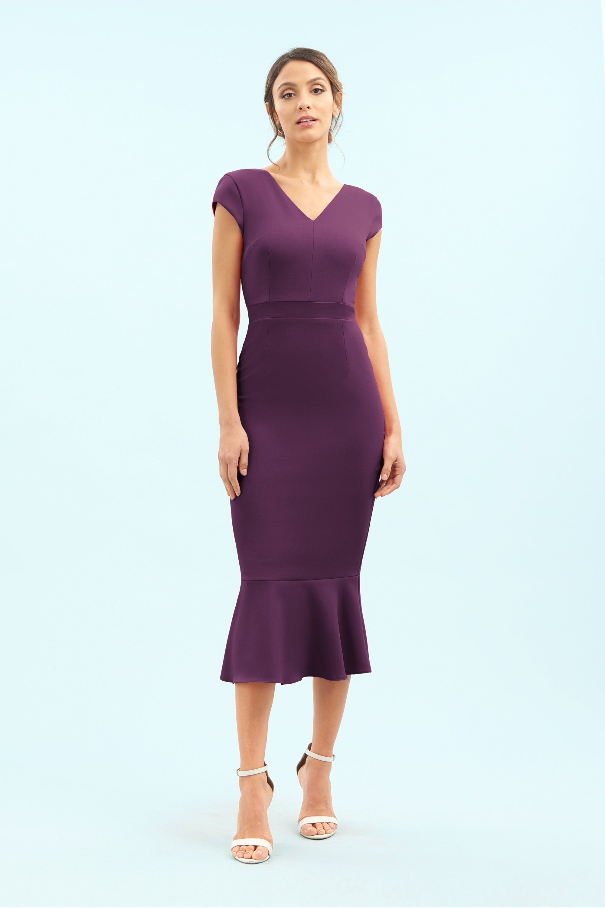 Katya Cap Sleeve Midi Dress