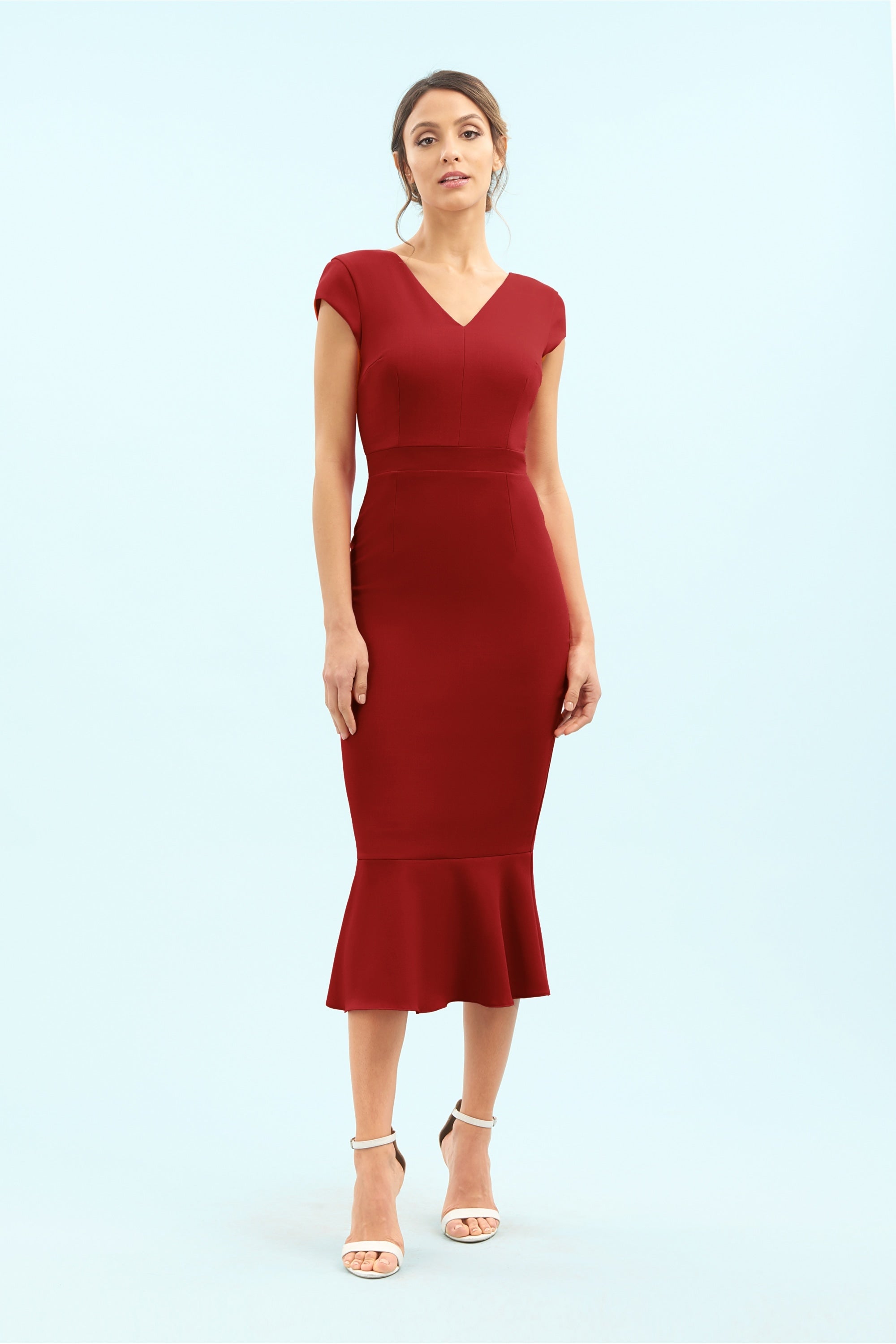 Katya Cap Sleeve Midi Dress