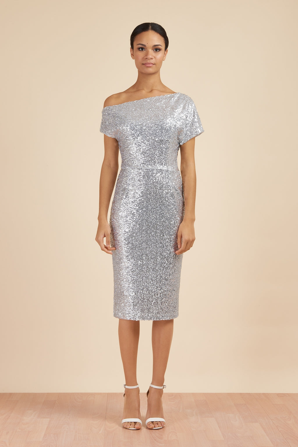 Eva Off Shoulder Sequin Dress