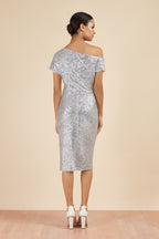Eva Off Shoulder Sequin Dress