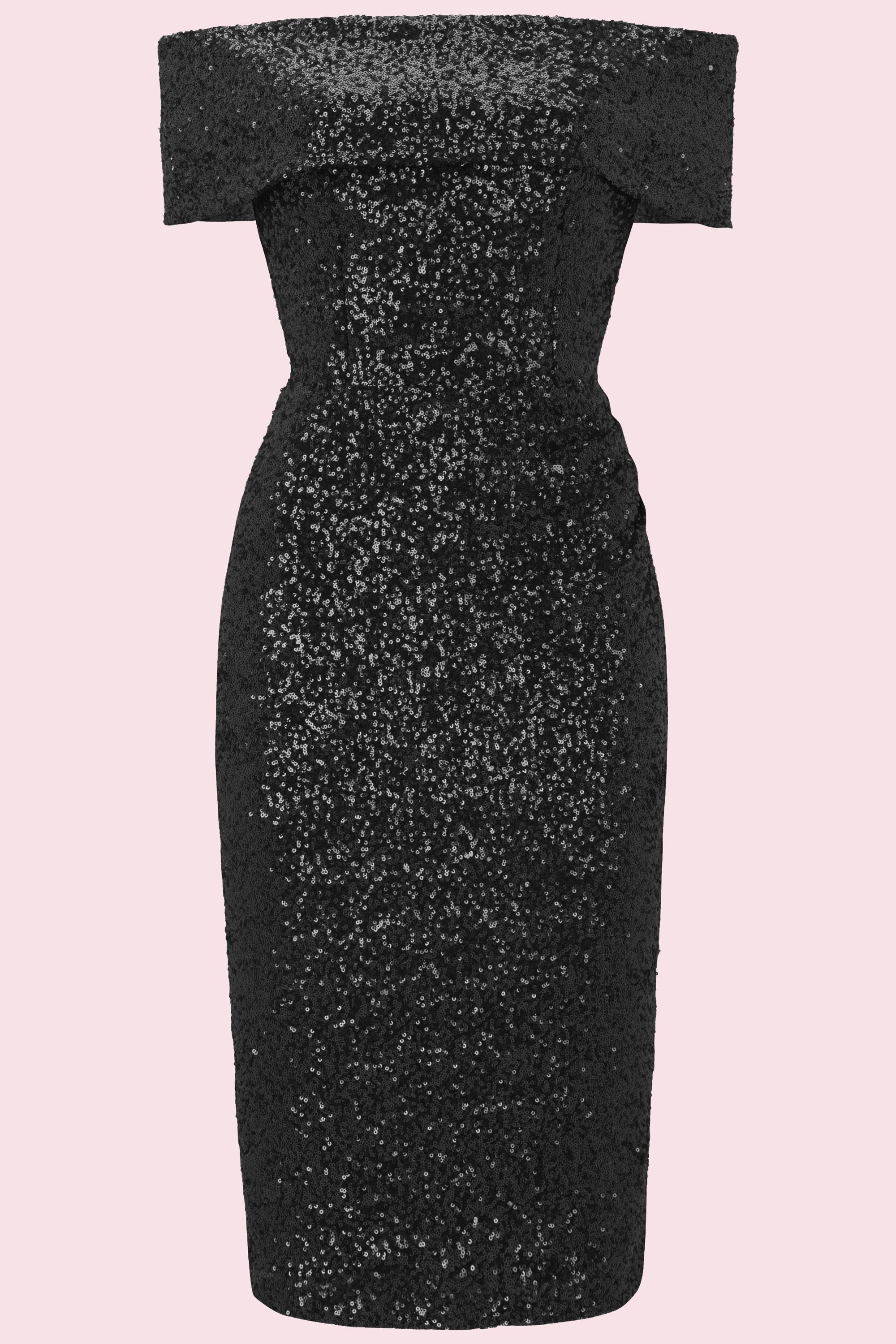 Dani Sequin Bardot Pencil Dress