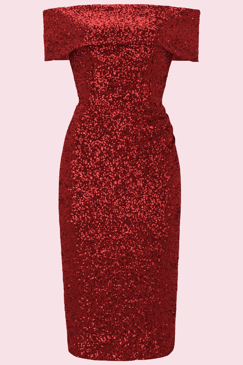 Dani Sequin Bardot Pencil Dress