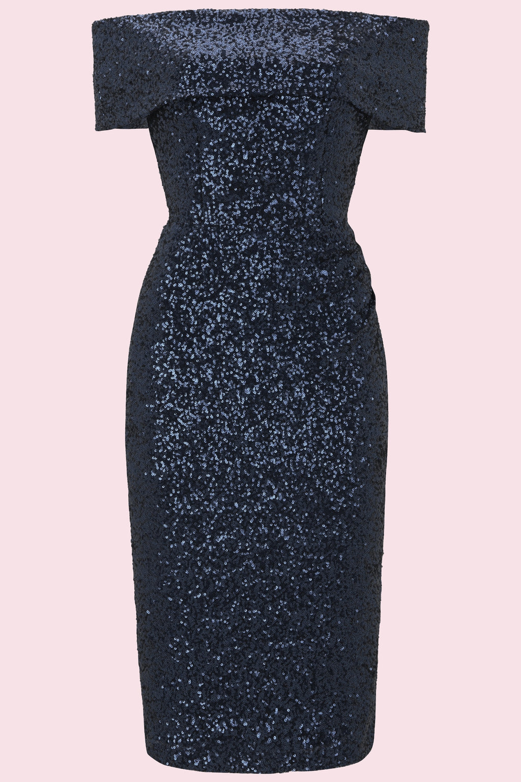 Dani Sequin Bardot Pencil Dress