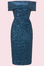 Dani Sequin Bardot Pencil Dress