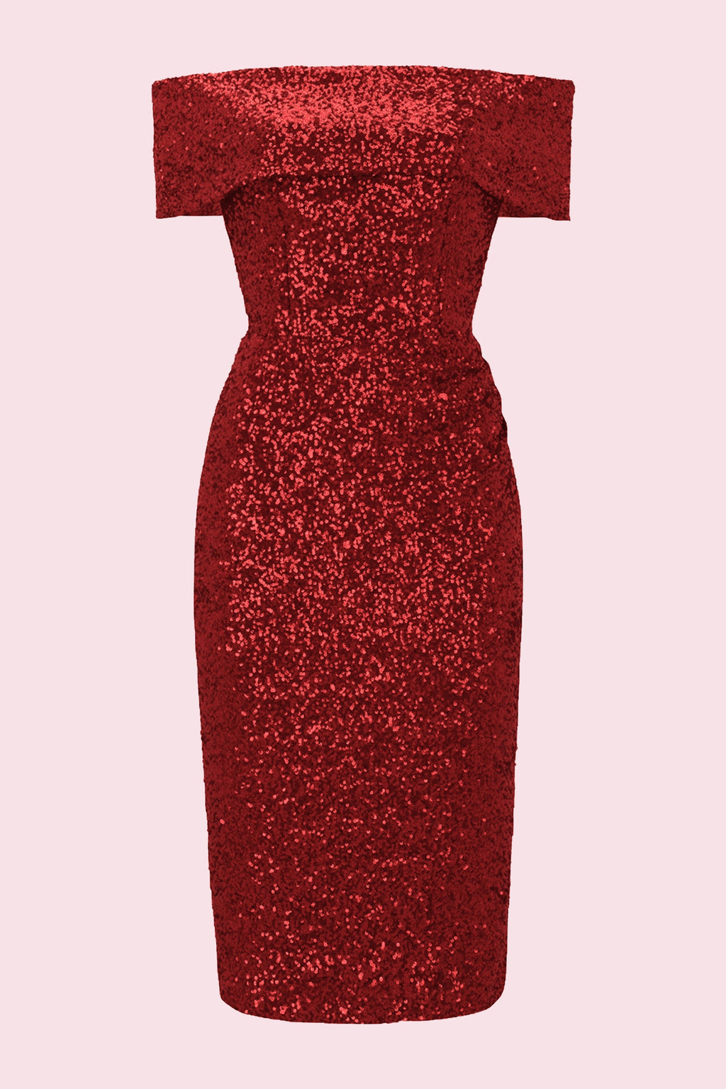Dani Sequin Bardot Pencil Dress