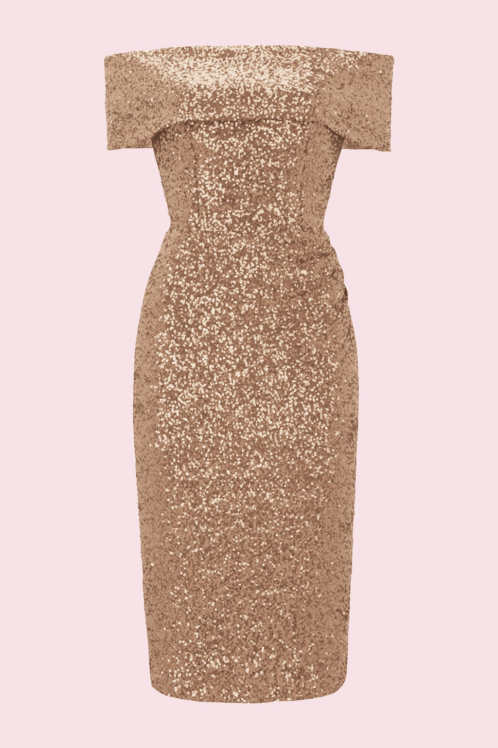 Dani Sequin Bardot Pencil Dress