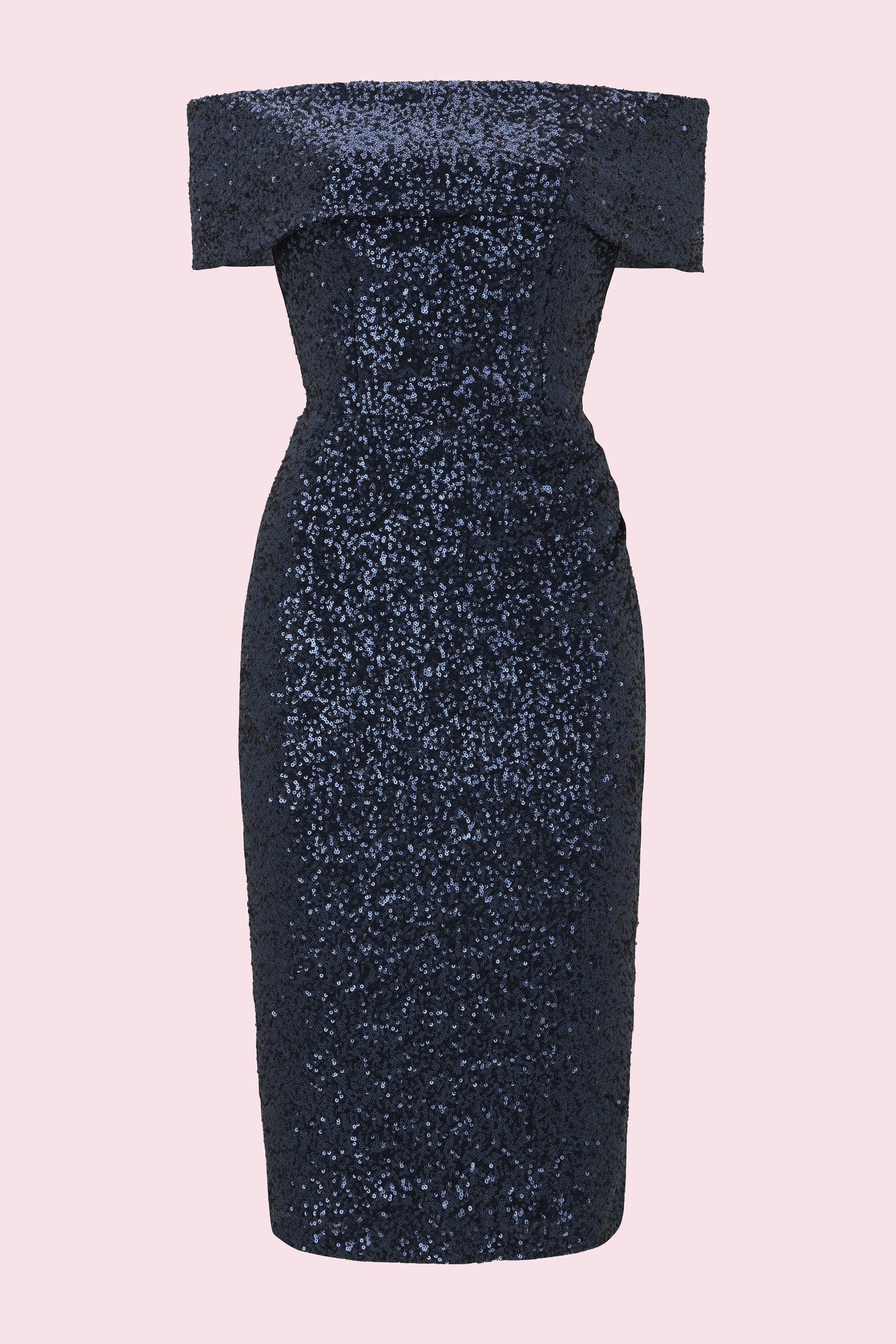 Dani Sequin Bardot Pencil Dress