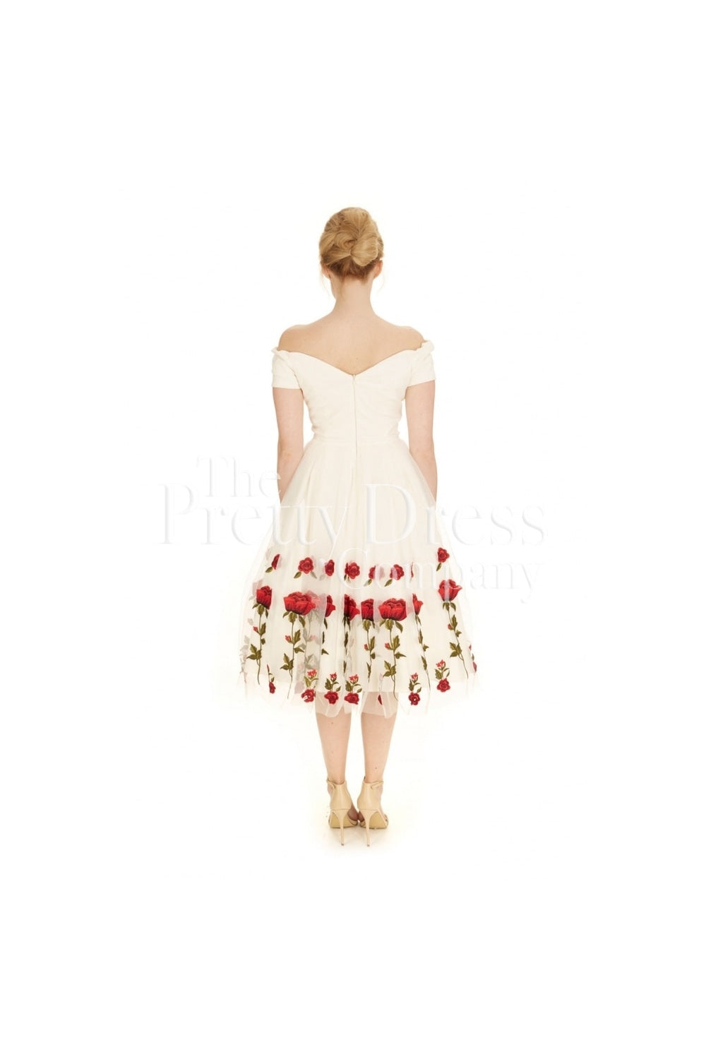 Fatale Embroidered Rose Prom Dress