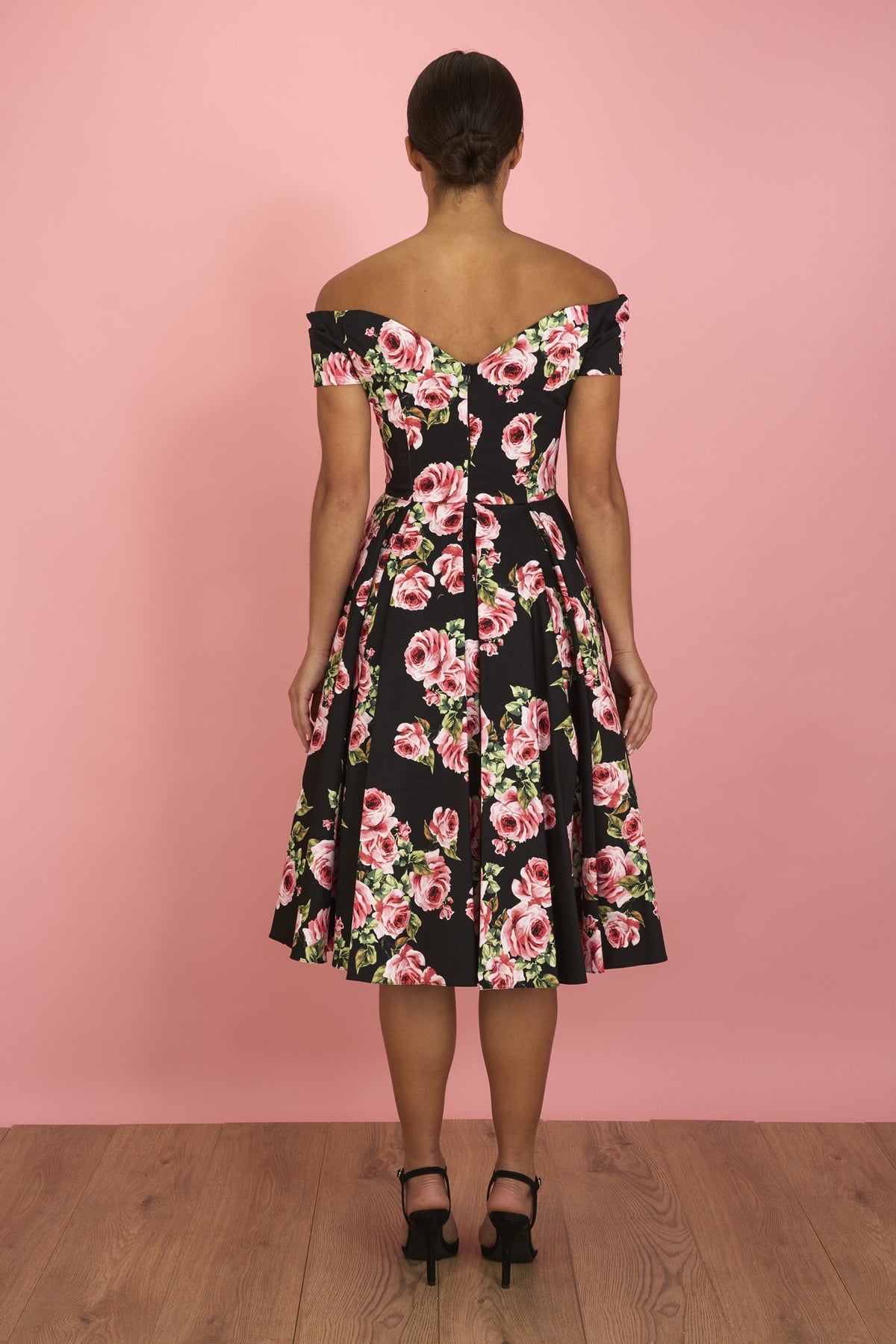 Fatale Vintage Rose Off The Shoulder Prom Dress