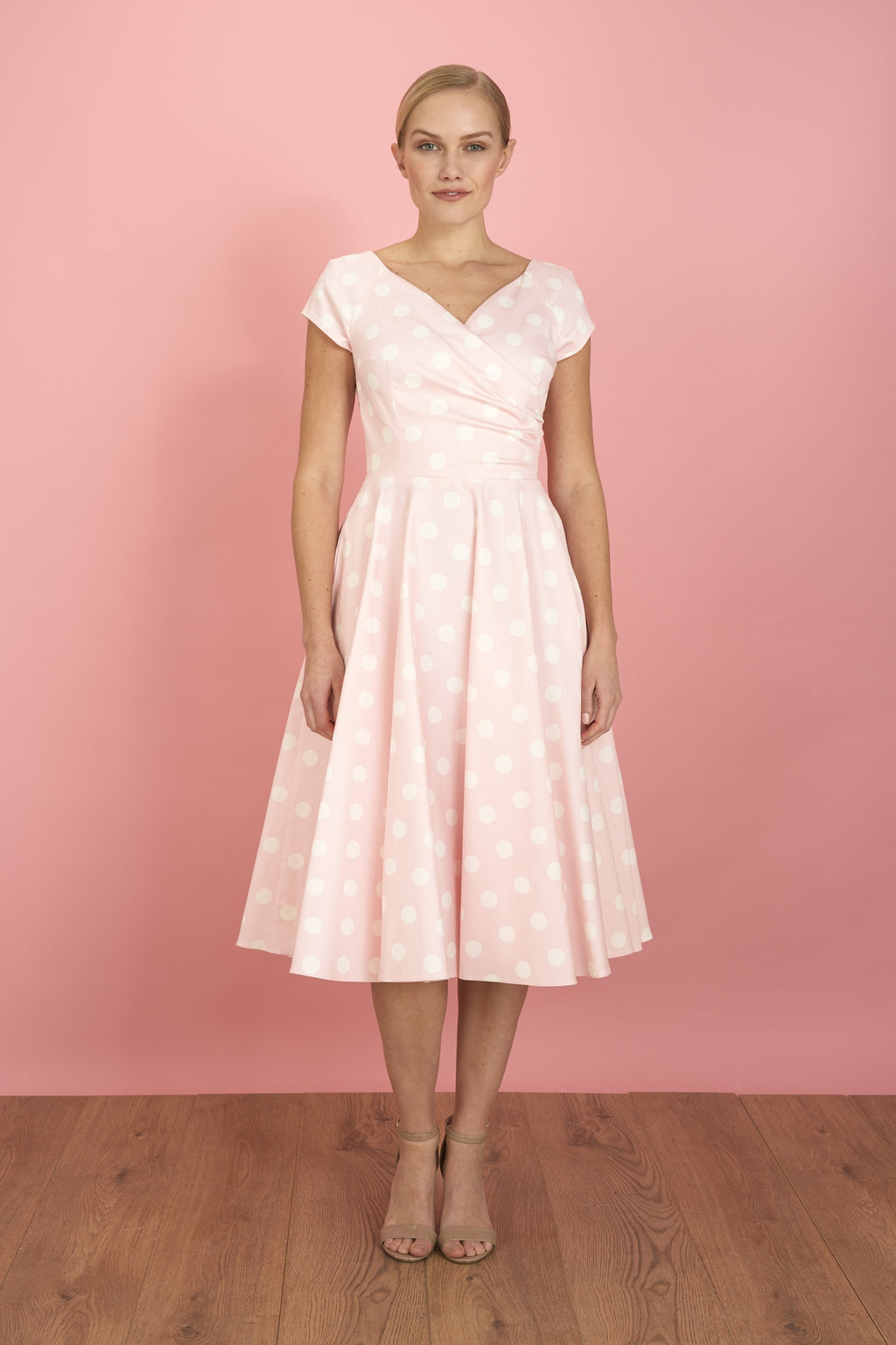 Hourglass Polka Dot Swing Dress