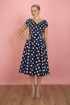 Hourglass Polka Dot Swing Dress