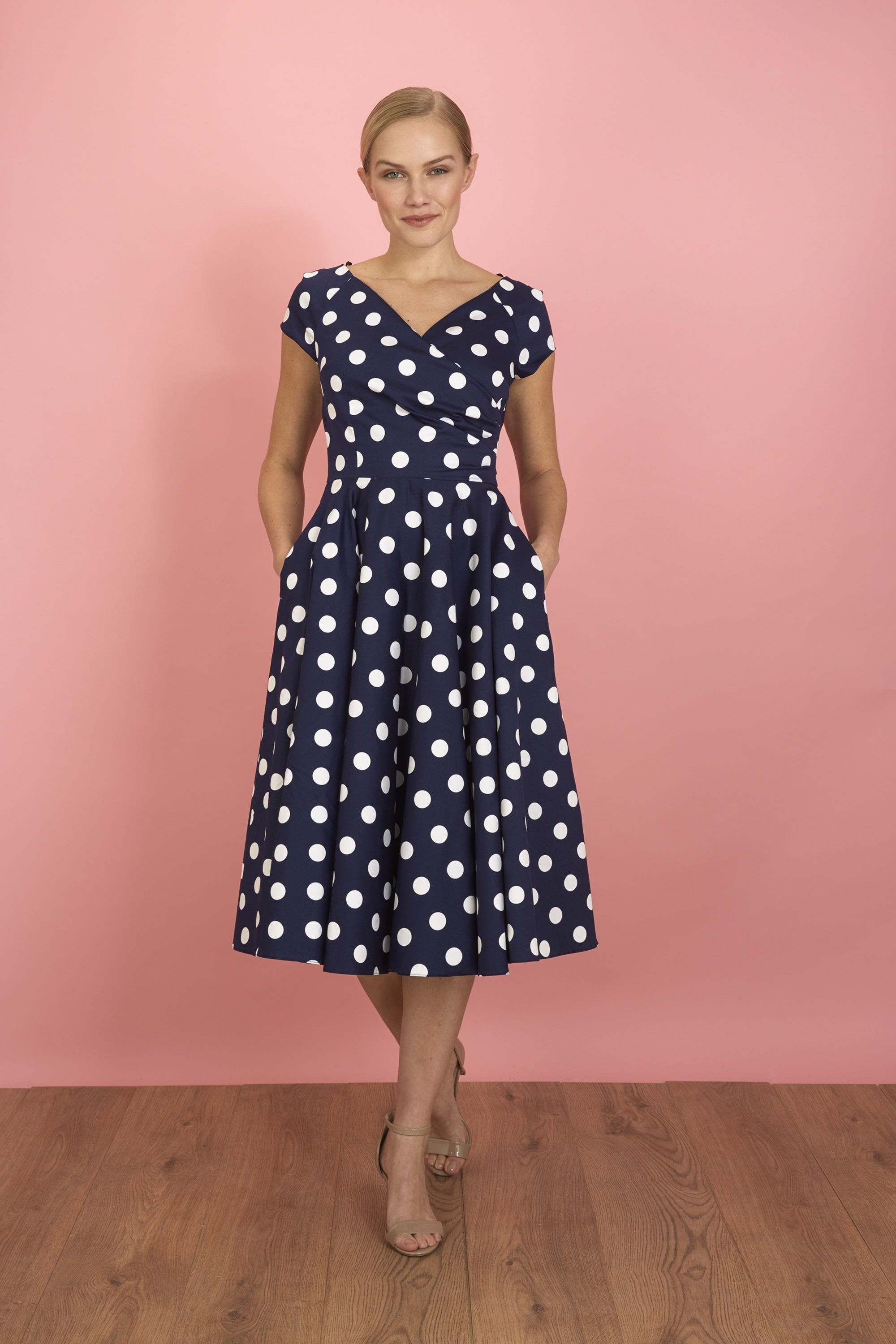 Hourglass Polka Dot Swing Dress