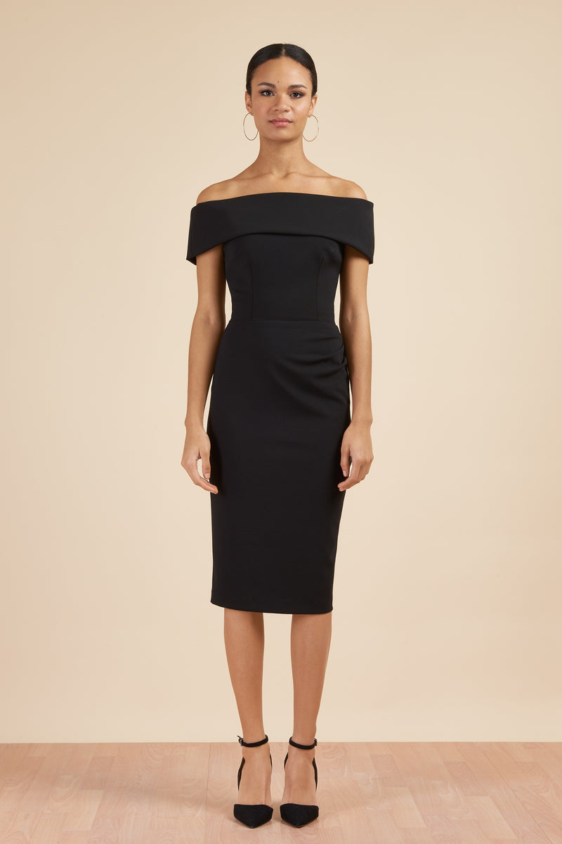 Dani Bardot Pencil Dress - Black